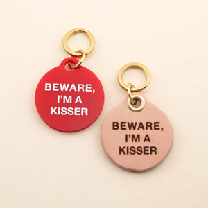 Beware, I'm A Kisser Pet Tag | Freshwater