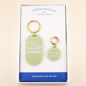 Sugar Keychain & Pet Tag Gift Set | Freshwater