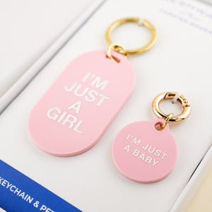 I'm Just a Girl Keychain & Pet Tag Gift Set | Freshwater