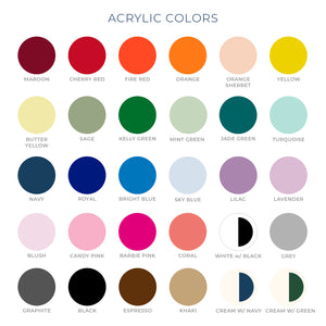Acrylic Color Swatches | Shop Freshwater