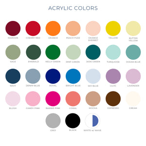 Acrylic Color Options | Freshwater