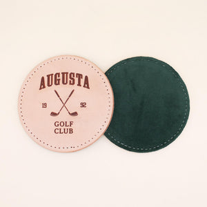 Augusta Golf Club Coaster Set | Leather | Shop Freshwater