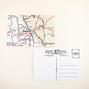 Augusta Map Post Card | Shop Freshwater