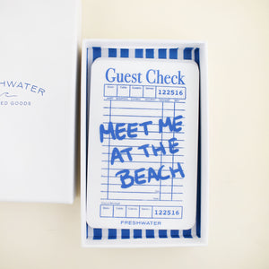 Meet Me At The Beach Guest XL Check Coaster | Shop Freshwater