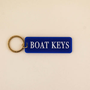 Boat Keys Keychain in Royal Blue Acrylic | Shop Freshwater