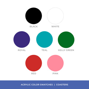 Acrylic Color Swatches for Coasters | Freshwater