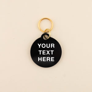 Personalized Acrylic Pet Tag in Black | Freshwater