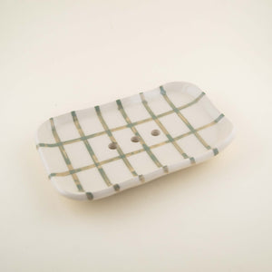 Augusta Golf Green Plaid Soap Dish | Freshwater