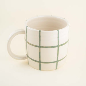 Augusta Golf Green Plaid Ceramic Mug | Freshwater