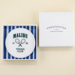 Vintage Malibu Tennis Club Coaster Set of 2 | Freshwater
