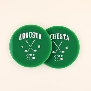 Vintage Augusta Golf Club Acrylic Coaster Set of 2 | Freshwater