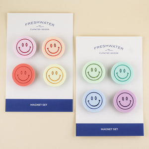 Smiley Face Pastel Acrylic Magnet Set | Freshwater