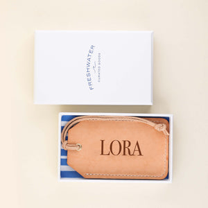 Personalized Top-Grain Luggage Tag Gift Set | Freshwater