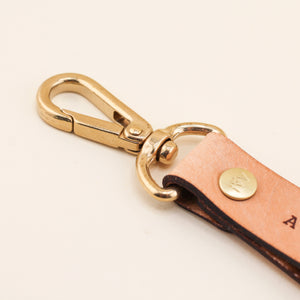 Personalized Your City Loop Keychain solid brass hardware details | Freshwater