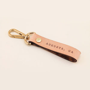 Personalized Your City Loop Keychain in Simple | Freshwater