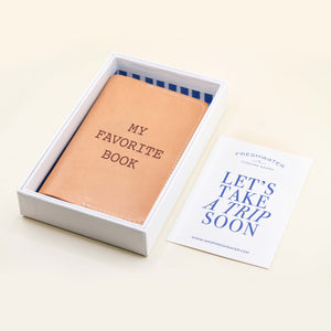My Favorite Book Leather Passport Holder in complimentary gift box | Shop Freshwater