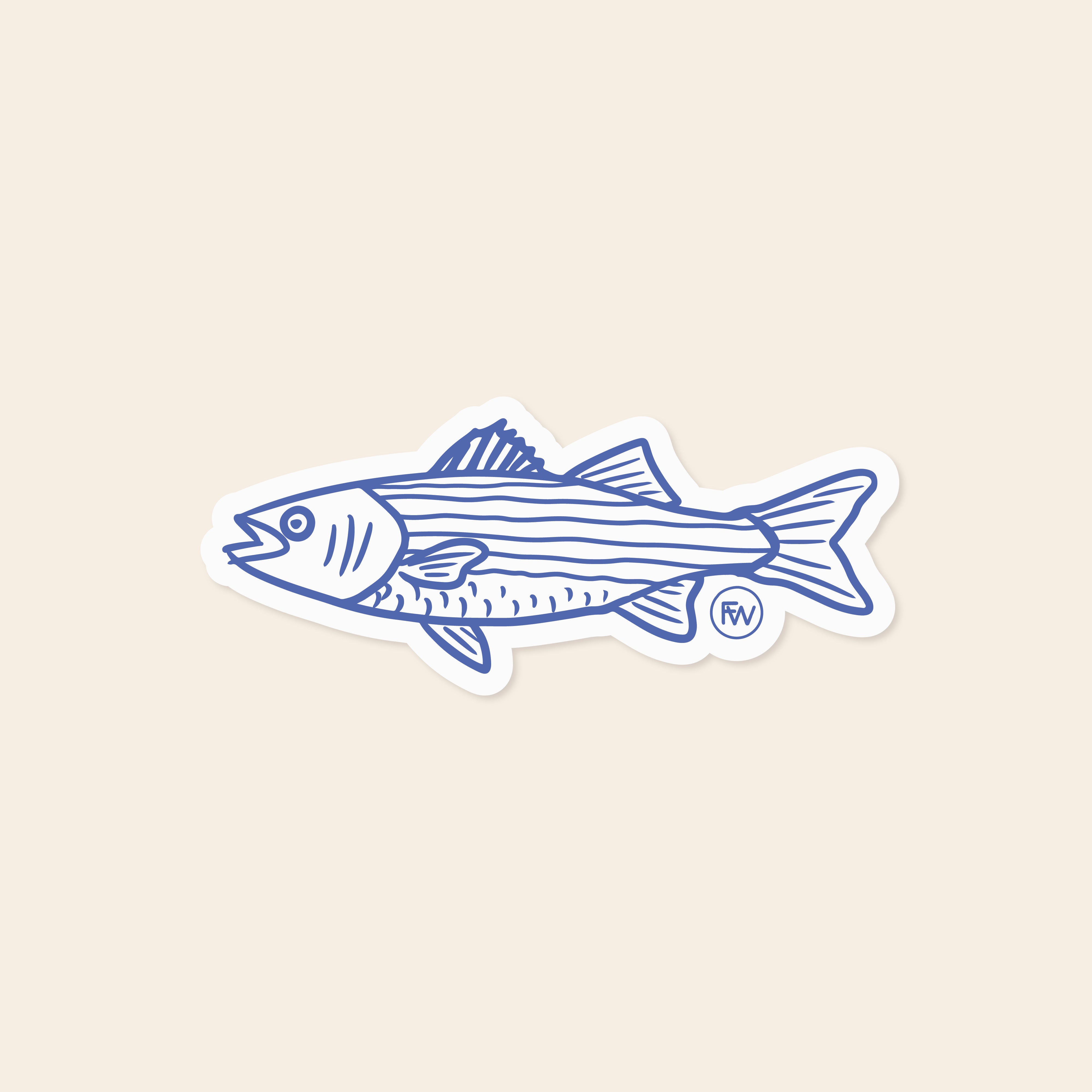 Sticker Frozen Fish Freshwater Fish Sticker | Freshwater Curated Goods