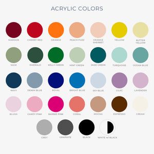 Acrylic Color Options | Freshwater