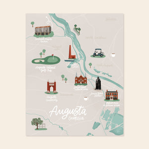 Augusta Map Print - Cream | Freshwater