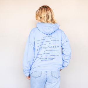 Freshwater Unisex Fleece Hoodie | Light Blue | Freshwater