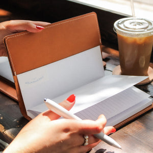 Leather-Wrapped Refillable Notebook | Freshwater