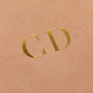 Monogrammed Loop Keychain Gold Foil Debossed Detail | Shop Freshwater