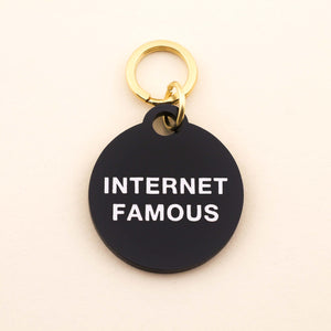 Internet Famous Pet Tag in Black Acrylic | Freshwater