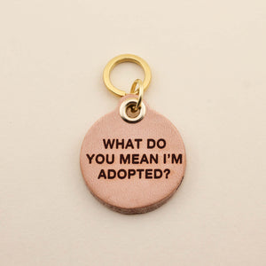 Adopted Pet Tag in Leather | Freshwater