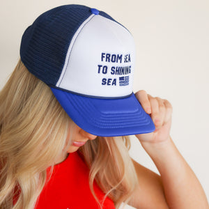 Sea to Shining Sea Foam Trucker Rope Hat | Freshwater