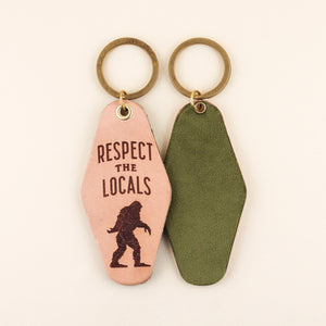 Respect The Locals Bigfoot Hotel Keychain | Freshwater