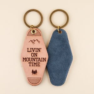 Livin' On Mountain Time Hotel Keychain | Freshwater