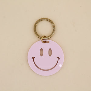 Smiley Face Keychain in Blush Pink | Freshwater