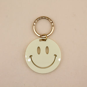Smiley Face Keychain in Powder Yellow | Freshwater
