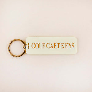 Golf Cart Keychain in Butter Yellow Acrylic | Freshwater