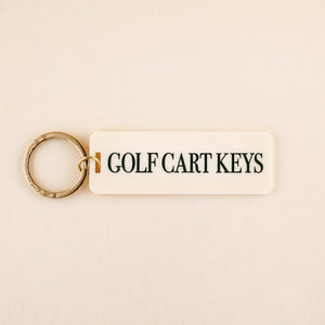 Golf Cart Keychain in Cream Acrylic | Freshwater