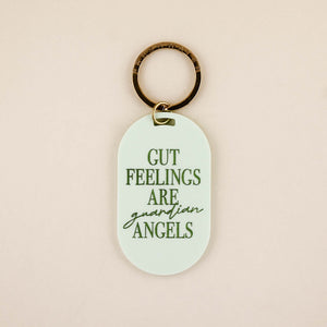 Gut Feelings Are Guardian Angels Keychain Mint Green | Freshwater