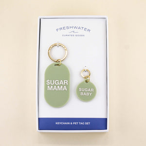 Sugar Keychain & Pet Tag Gift Set | Freshwater