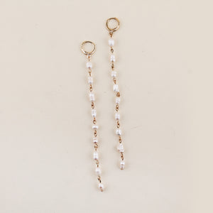 Single Strand Pearl Huggie Earrings | Shop Freshwater x Summer Nikole Jewelry