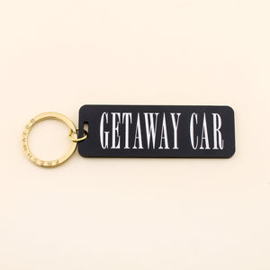 Getaway Car Keychain in black acrylic with solid brass hardware | Shop Freshwater