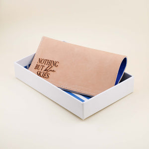 Nothing But Blue Skies Leather Sunglass Case in gift box | Freshwater
