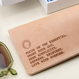 Daily Affirmations Leather Sunglass Case | Freshwater