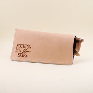 Nothing But Blue Skies Leather Sunglass Case | Freshwater