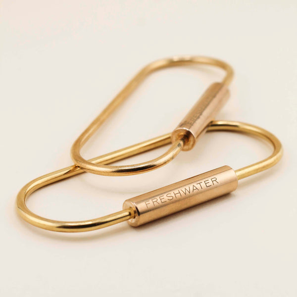 小物 calee concho key ring brass Brass Oval Keyring | Freshwater