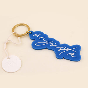 Personalized Your City Cursive Keychain