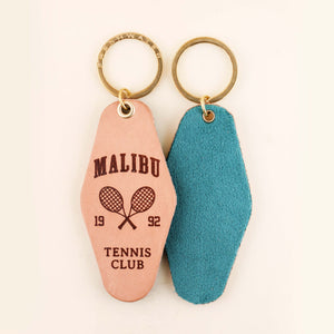 Vintage Malibu Tennis Club Keychain in Top-Grain Leather | Freshwater