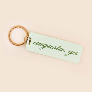 Personalized Your City Calligraphy Keychain | Freshwater
