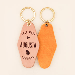 Augusta, Georgia Masters Week Hotel Keychain in leather and velvet | Freshwater