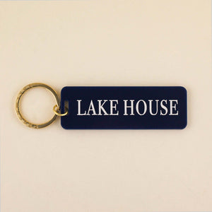 Lake House Keychain in Navy Acrylic | Freshwater