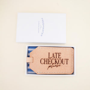 Late Checkout Luggage Tag with Box | Shop Freshwater