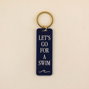 Let's Go For A Swim Keychain in Navy | Freshwater